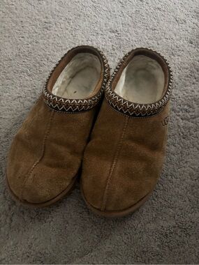 UGG Chestnut Brown Suede Slip-On Mule Slippers